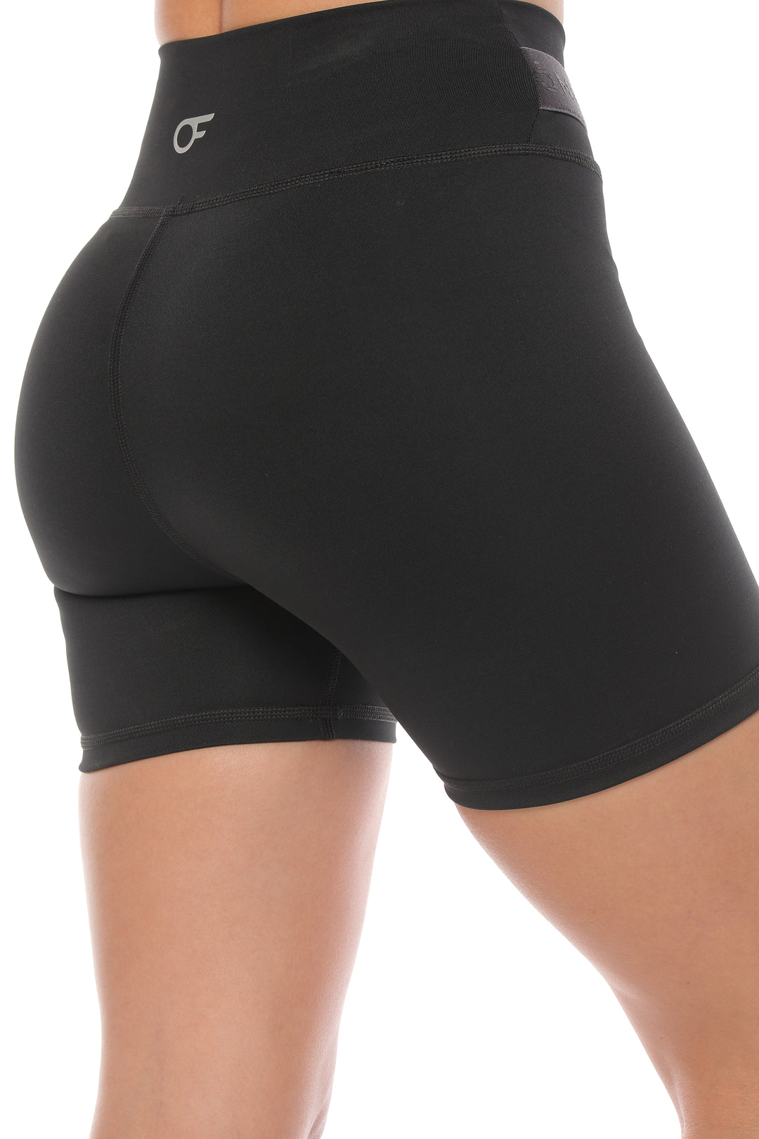 CoreFlex High-Waisted 3/4 Shorts- Black